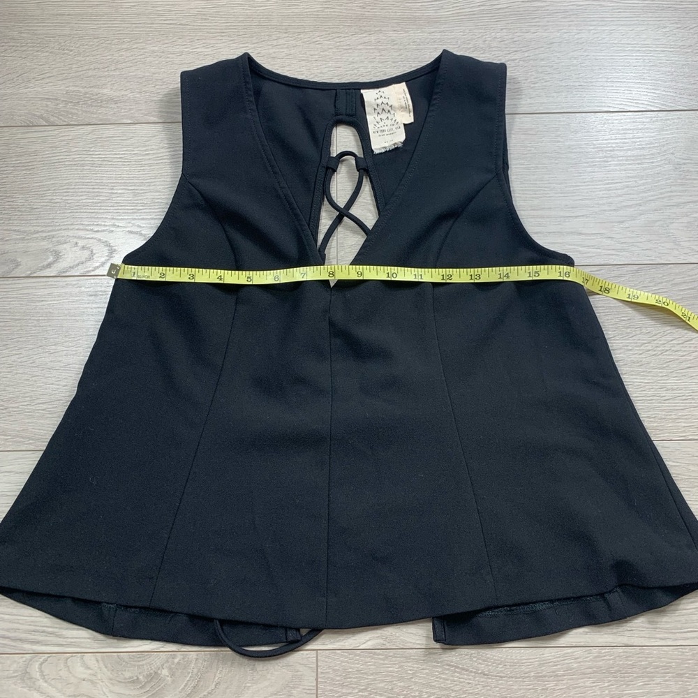 Free People Black Andrea Tie Back Top - Picture 7 of 8